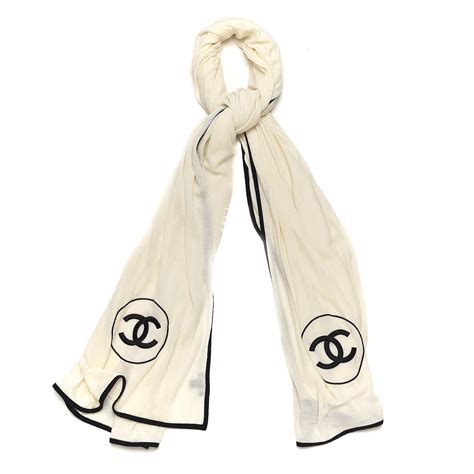 black and white sheer chanel scarf|chanel scarf cashmere.